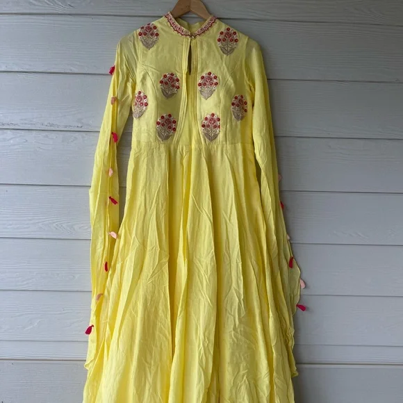 Bollywood Long Dress | Color: Yellow | Size: S | Rinku1108's Closet